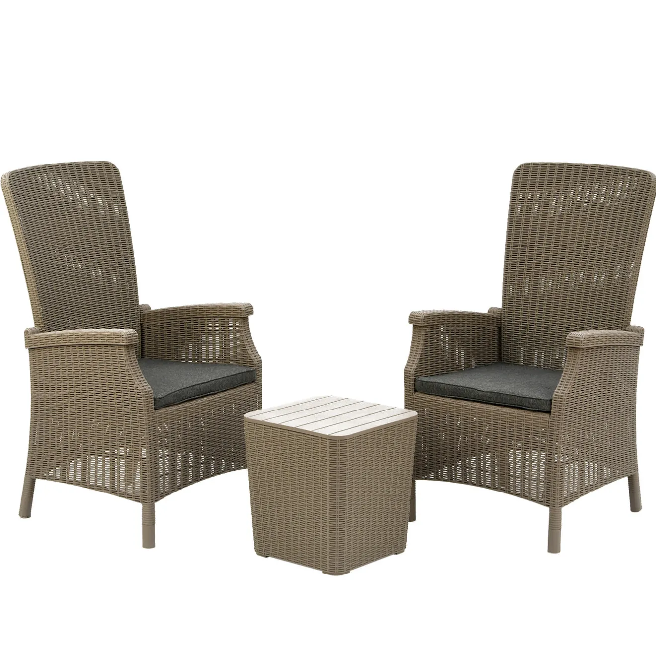 Outlet 3-Piece Bracknell Collection All-Weather Chat Set Patio Furniture