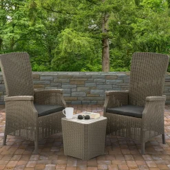 Outlet 3-Piece Bracknell Collection All-Weather Chat Set Patio Furniture