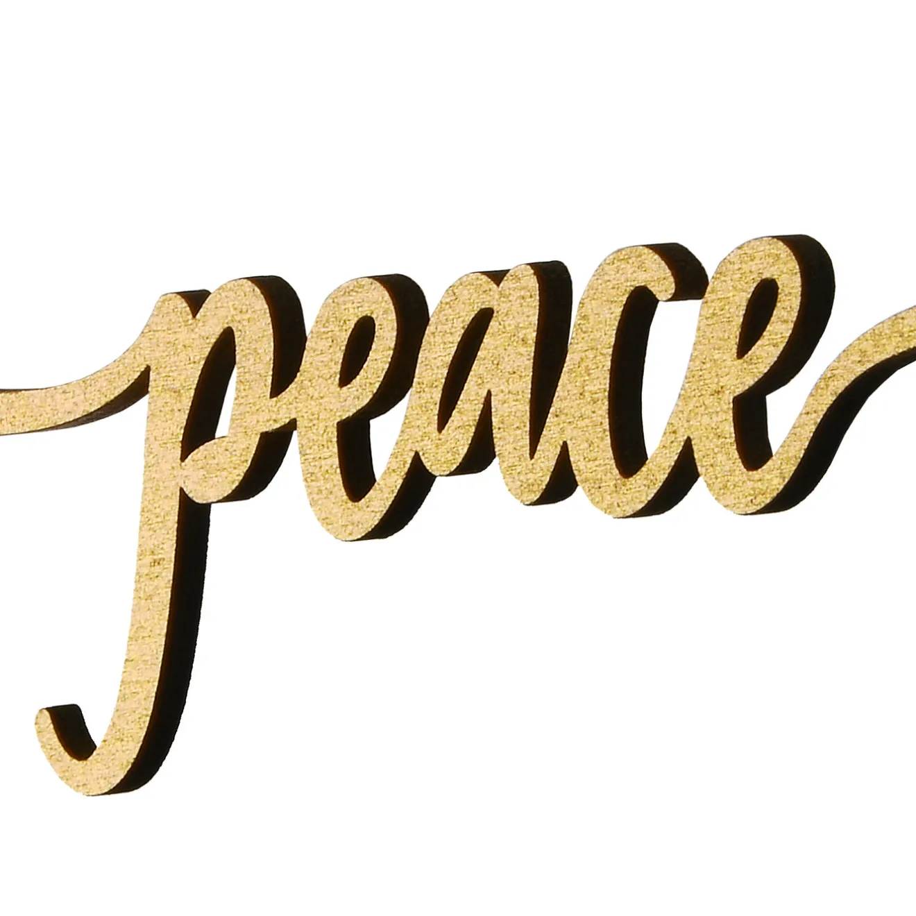 Sale 6-Piece Christmas Place Setting Message Decor, Curly Script Writing In Gold, 10 in Decorative Accents