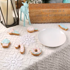 Hot 6-Piece Gingerbread Cookie Table Ornaments Decorative Accents