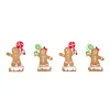 Discount 4-Piece Gingerbread Cookie Card Holders Decorative Accents