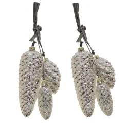 Discount 2-Piece HGTV Home Collection Pinecone Cluster Ornaments Tree Ornaments