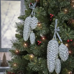 Discount 2-Piece HGTV Home Collection Pinecone Cluster Ornaments Tree Ornaments