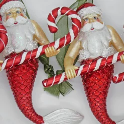 New 4-Piece HGTV Home Collection Santa Merman Ornaments Tree Ornaments