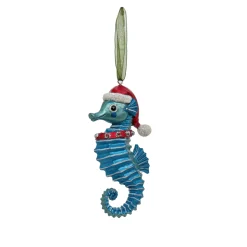 Online 4-Piece HGTV Home Collection Teal Seahorse Ornaments Tree Ornaments
