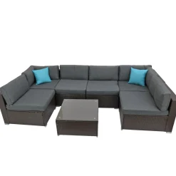 Sale 7-Piece Pocola Collection All-Weather Sectional Set Patio Furniture