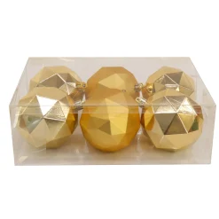 Best 6-Piece Shatterproof Geometric Gold Ornaments Tree Ornaments
