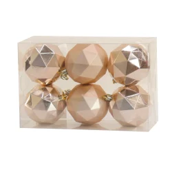 Best 6-Piece Shatterproof Geometric Silver Ornaments Tree Ornaments
