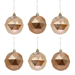 Best 6-Piece Shatterproof Geometric Silver Ornaments Tree Ornaments