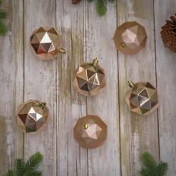 Best 6-Piece Shatterproof Geometric Silver Ornaments Tree Ornaments