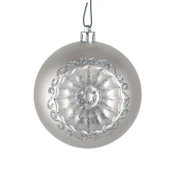 Best 6-Piece Shatterproof Glittering Silver Ornaments Tree Ornaments