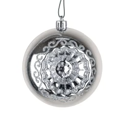 Best 6-Piece Shatterproof Glittering Silver Ornaments Tree Ornaments