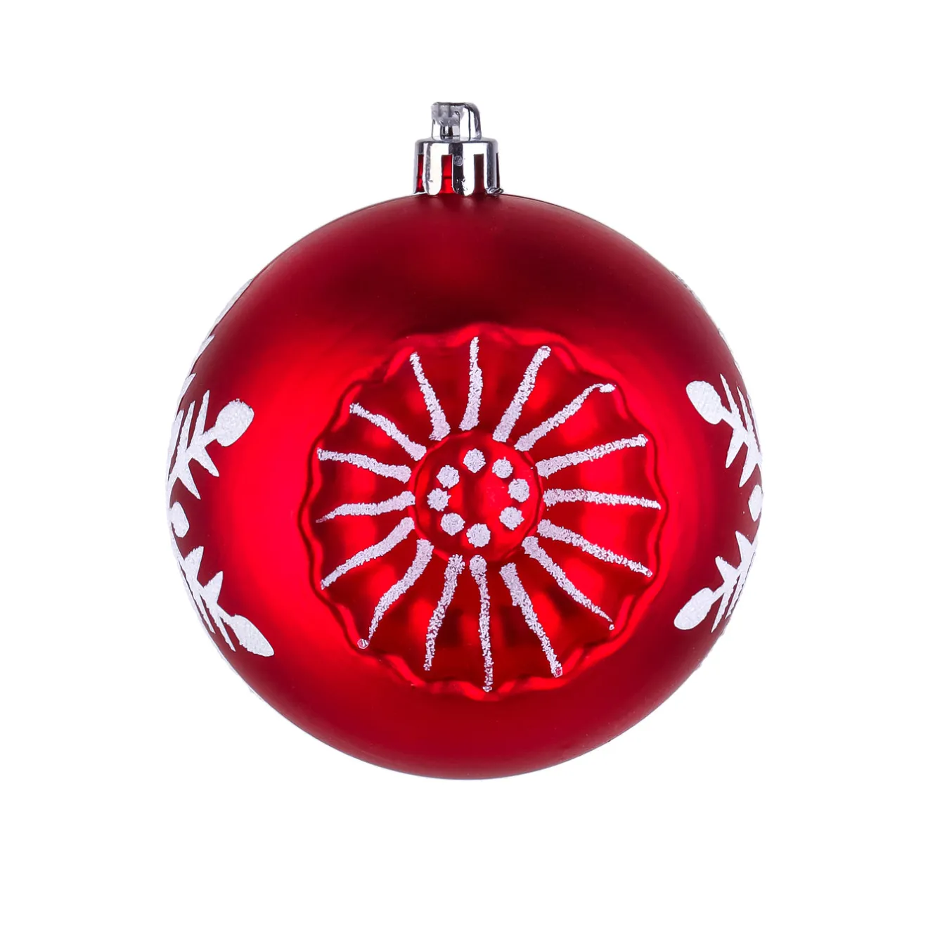6-Piece Shatterproof Snowflake Red Ornaments Tree Ornaments