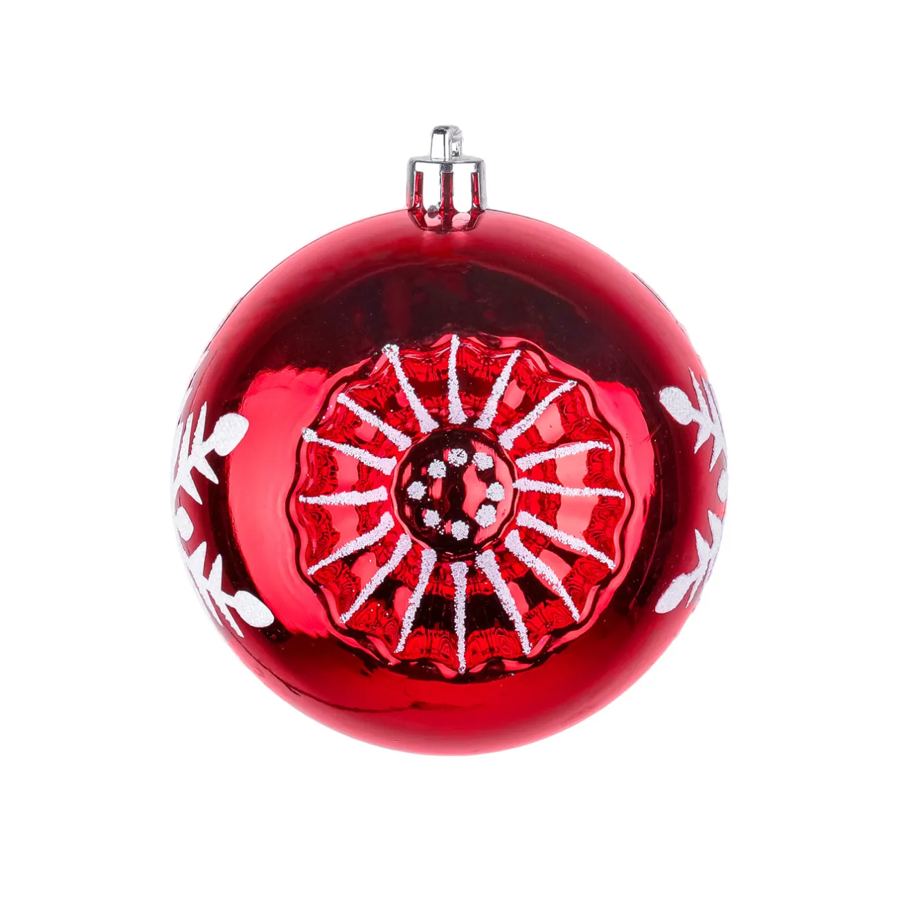 6-Piece Shatterproof Snowflake Red Ornaments Tree Ornaments