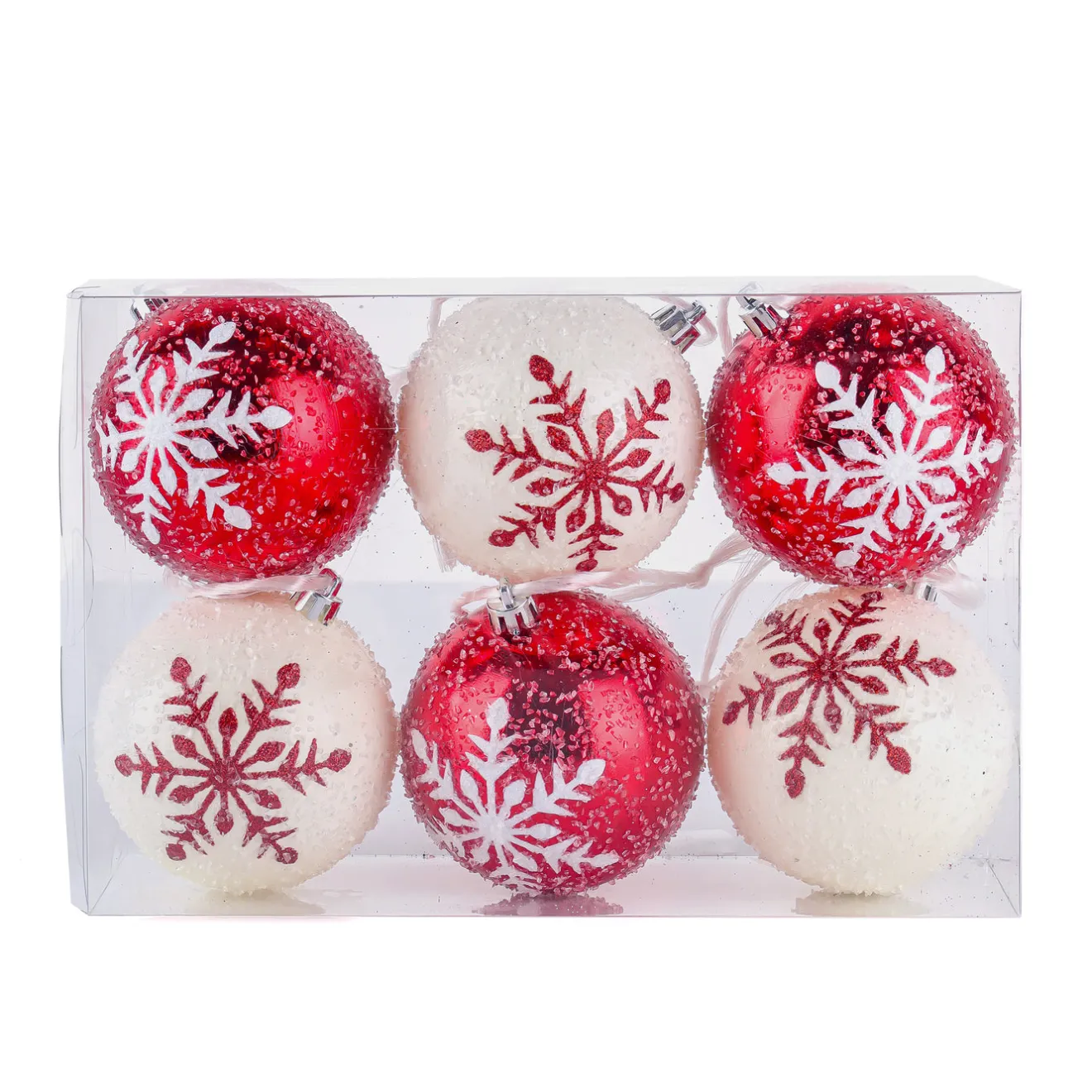 Online 6-Piece Shatterproof Snowflake Ornaments Tree Ornaments