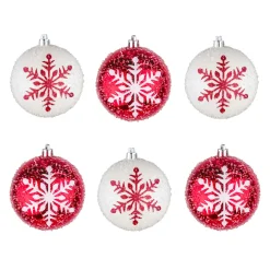 Online 6-Piece Shatterproof Snowflake Ornaments Tree Ornaments