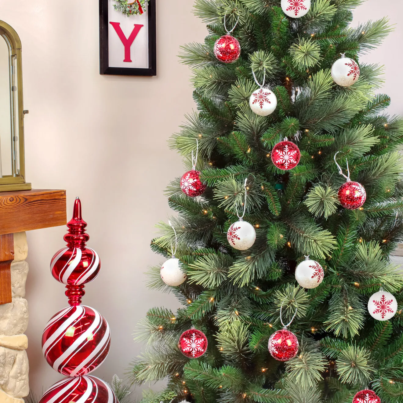 Online 6-Piece Shatterproof Snowflake Ornaments Tree Ornaments