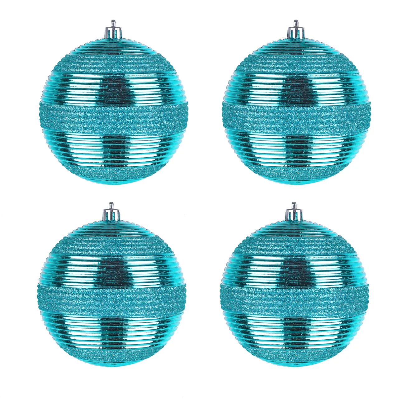 Hot 4-Piece Shatterproof Swirling Blue Ornaments Tree Ornaments