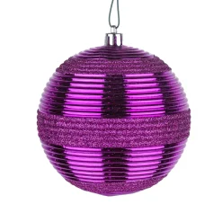 Clearance 4-Piece Shatterproof Swirling Purple Ornaments Tree Ornaments