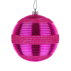 Clearance 4-Piece Shatterproof Swirling Pink Ornaments Tree Ornaments
