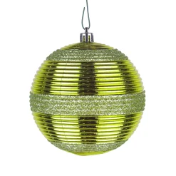Online 4-Piece Shatterproof Swirling Lime Green Ornaments Tree Ornaments