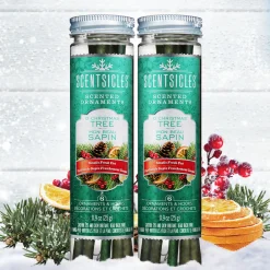 Best Scented Ornaments, 2- Pack- 6ct Bottle, O Christmas Tree, Fragrance-Infused Paper Sticks Scentsicles