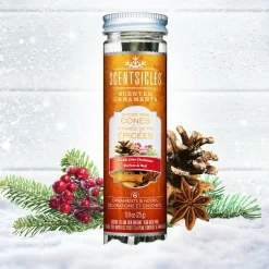 Discount Scented Ornaments, 2-Pack- 6ct Bottle, Spiced Pine Cones, Fragrance-Infused Paper Sticks Scentsicles