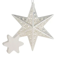 Scentsicles Decorative Ornament, Metal White Star, White Winter Fir with Refill Scentsicles