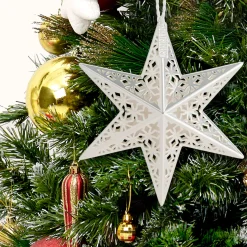 Scentsicles Decorative Ornament, Metal White Star, White Winter Fir with Refill Scentsicles