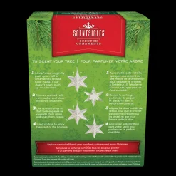 Scentsicles Decorative Ornament, Metal White Star, White Winter Fir with Refill Scentsicles