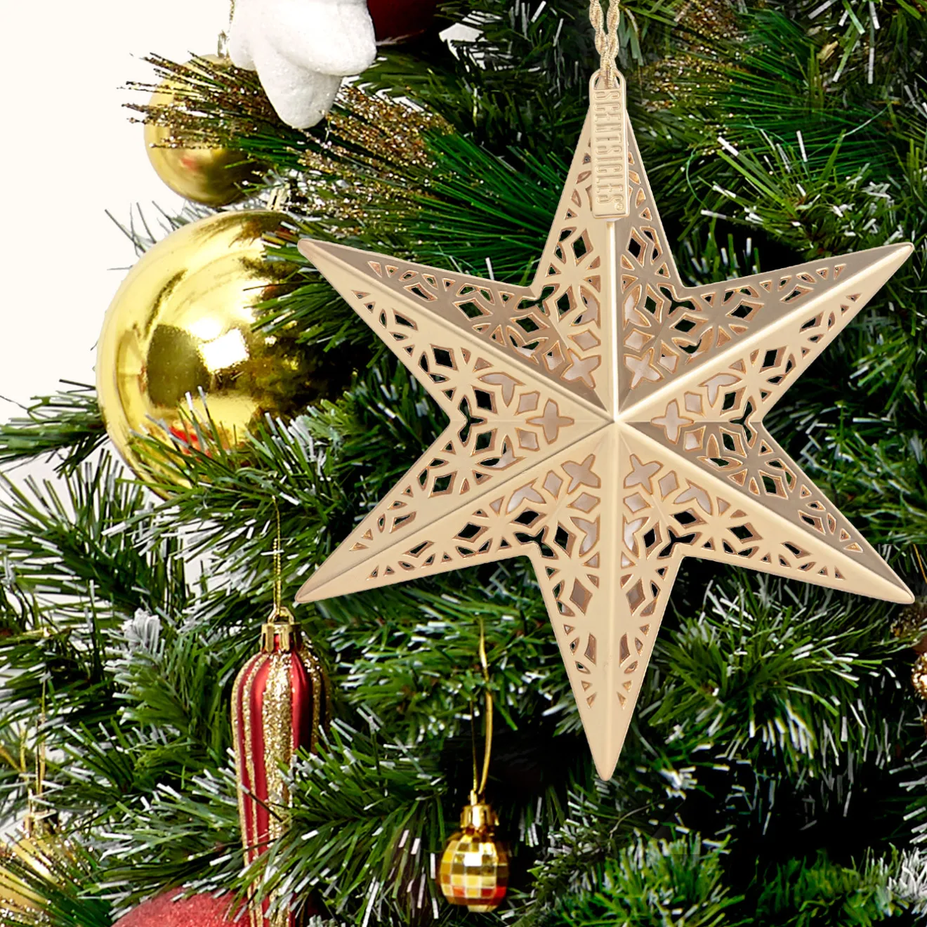 Sale Scentsicles Decorative Ornament, Metal Gold Star, White Winter Fir with Refill Scentsicles