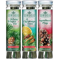 Best Scentsicles, 6pc Stick, White Winter Fir, O Christmas Tree, Snowberry Pine- 3 Pack Scentsicles