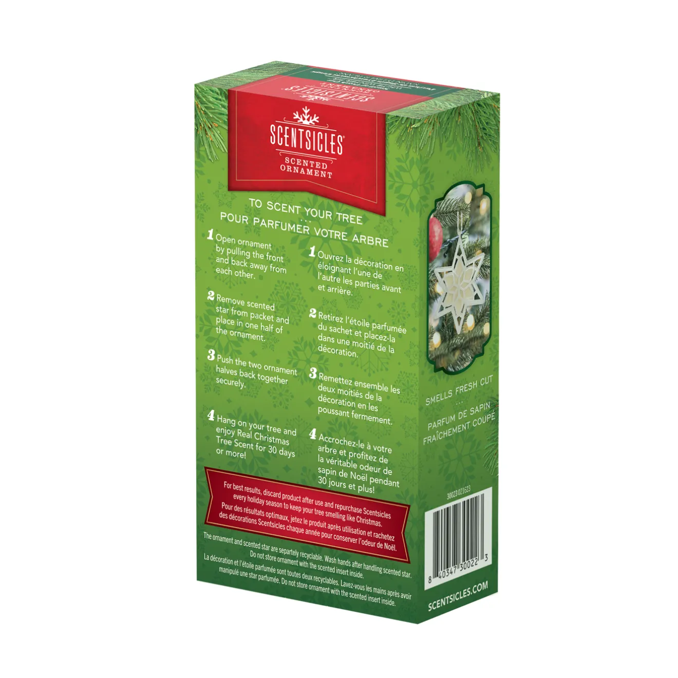 Best Scentsicles, Scented Star Ornament, White Winter Fir, 2-Pack Scentsicles