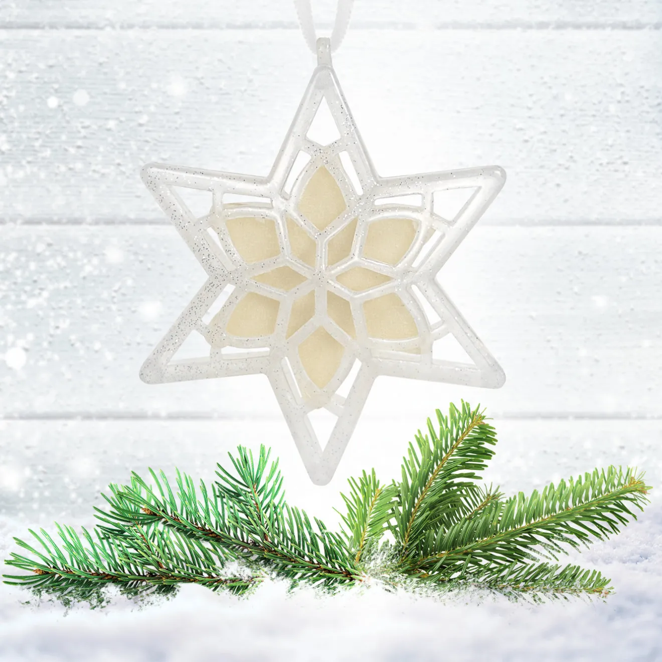 Best Scentsicles, Scented Star Ornament, White Winter Fir, 2-Pack Scentsicles