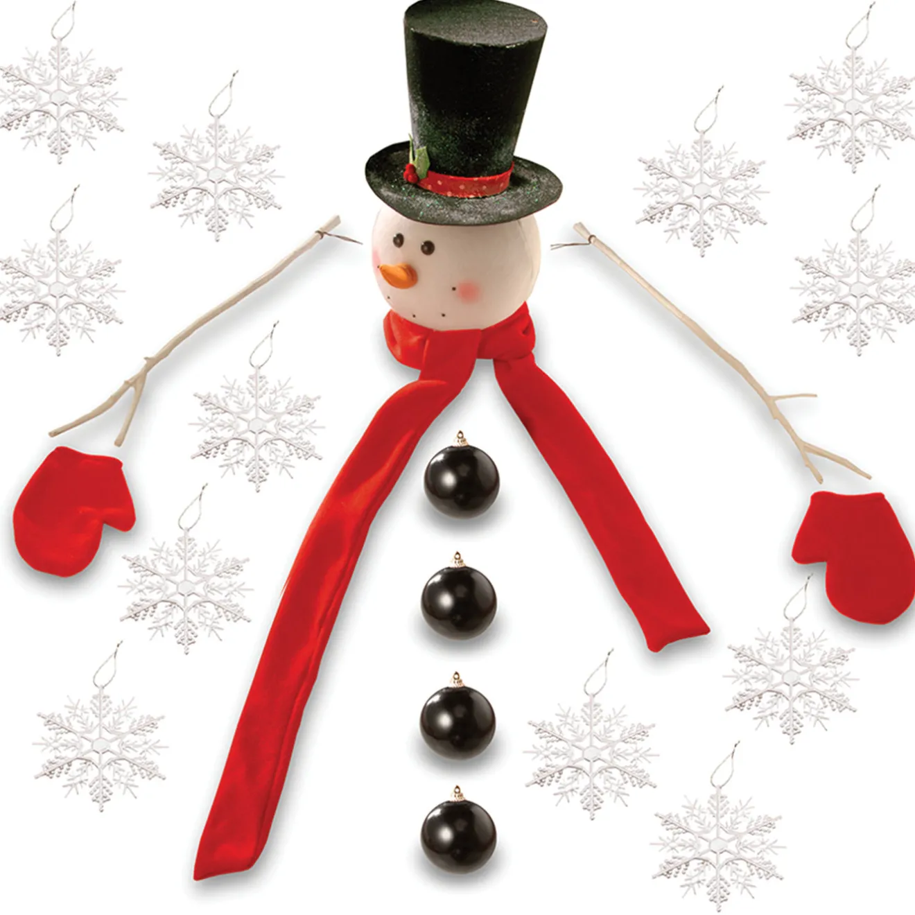 Sale Snowman Kit Tree Dress Up Decorative Accents