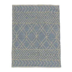 Discount 4x6 ft. Cloud Blue Hand Woven Outdoor Rug Outdoor Rugs
