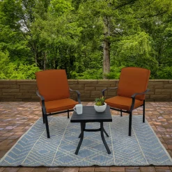 Discount 4x6 ft. Cloud Blue Hand Woven Outdoor Rug Outdoor Rugs