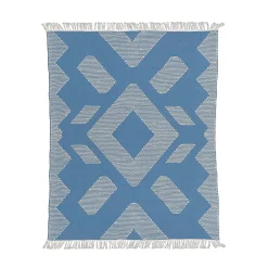 Online 4x6 ft. Dusty Blue Hand Woven Outdoor Rug Outdoor Rugs