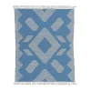 Best 5x7 ft. Dusty Blue Hand Woven Outdoor Rug Outdoor Rugs