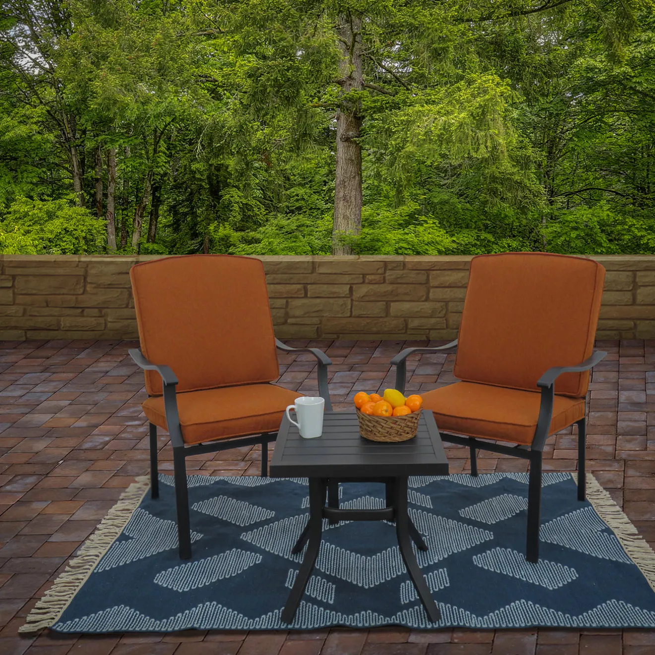 New 4x6 ft. Indigo Blue Hand Woven Outdoor Rug Outdoor Rugs