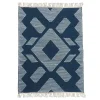 Best 5x7 ft. Indigo Blue Hand Woven Outdoor Rug Outdoor Rugs