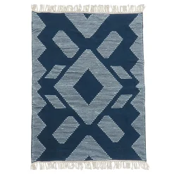 Best 5x7 ft. Indigo Blue Hand Woven Outdoor Rug Outdoor Rugs