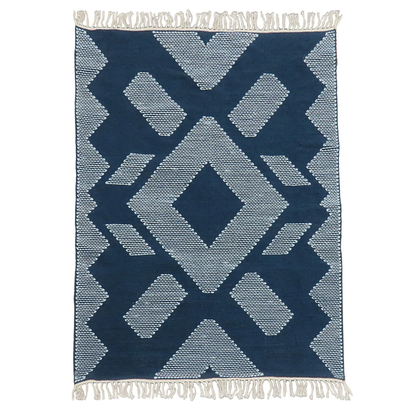 Best 5x7 ft. Indigo Blue Hand Woven Outdoor Rug Outdoor Rugs