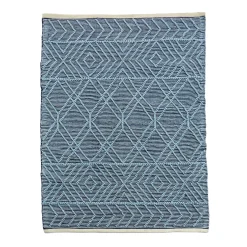 5x7 ft. Navy Blue Hand Woven Outdoor Rug Outdoor Rugs
