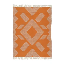 New 4x6 ft. Papaya Hand Woven Outdoor Rug Outdoor Rugs