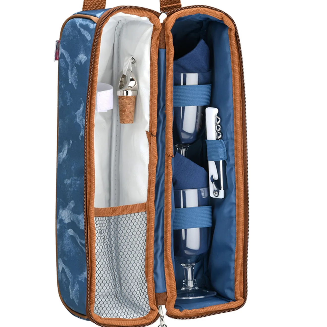 Outlet 7x3x14 in. 1 Bottle Wine Tote Cooler Bag Camping Accessories