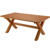 Hot 72x38x29 in. Eucalyptus Grandis Wood Farm House Style Table, Natural Color Patio Furniture