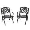Outlet 24x26x36 in. Leeds Aluminum Circle All Weather Chairs, Set of 2, Leeds Collection Patio Furniture